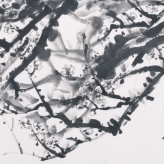 国画水墨写意画梅花图八尺横幅众艺书画名家黄敬松原创手绘真迹