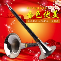 黑檀乌木唢呐专业民族吹奏乐器乌木唢呐黑檀木D调唢呐试音精品