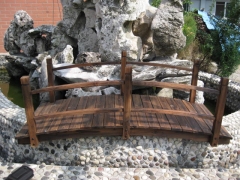 园艺实木碳化木桥/防腐木桥/公园木桥/花园小桥/户外小桥拱桥