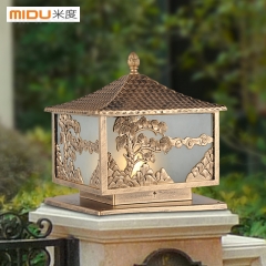 米度欧式迎客松柱头灯防水庭院户外中式花园围墙墙头别墅大门灯具
