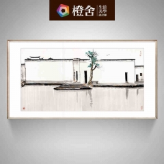 有框画沙发背景墙画 客厅装饰画现代简约 版画水墨画 吴冠中 双燕